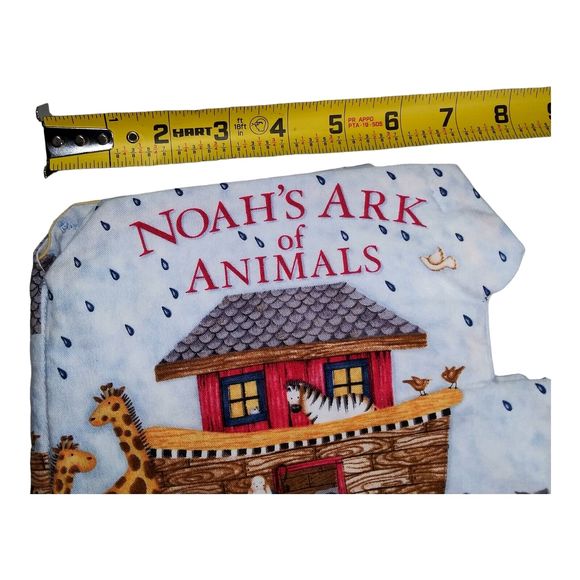 Noah’s Ark Fabric Cloth Baby Book Handmade Vintage Infant Gift VTG Debbie Mumm - Picture 7 of 8